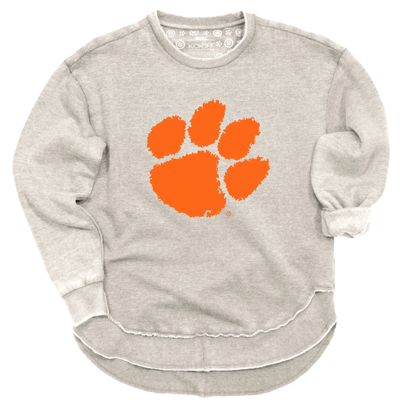 Endzone Poncho Fleece Crew in Clemson University