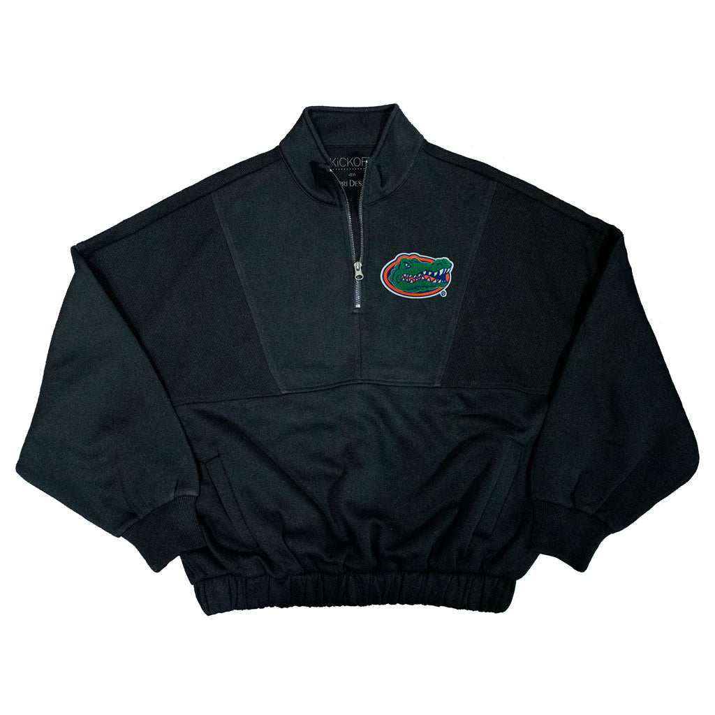 Varsity Patch Quarter-Zip Fleece Pullover in University of Florida