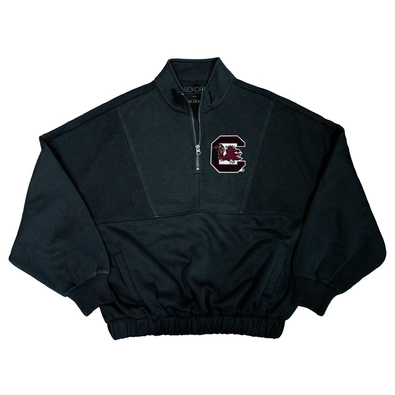 Varsity Patch Quarter-Zip Fleece Pullover in University of South Carolina
