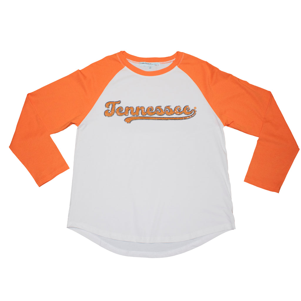 Ballgame Raglan 3/4 Sleeve Tee- University of Tennessee