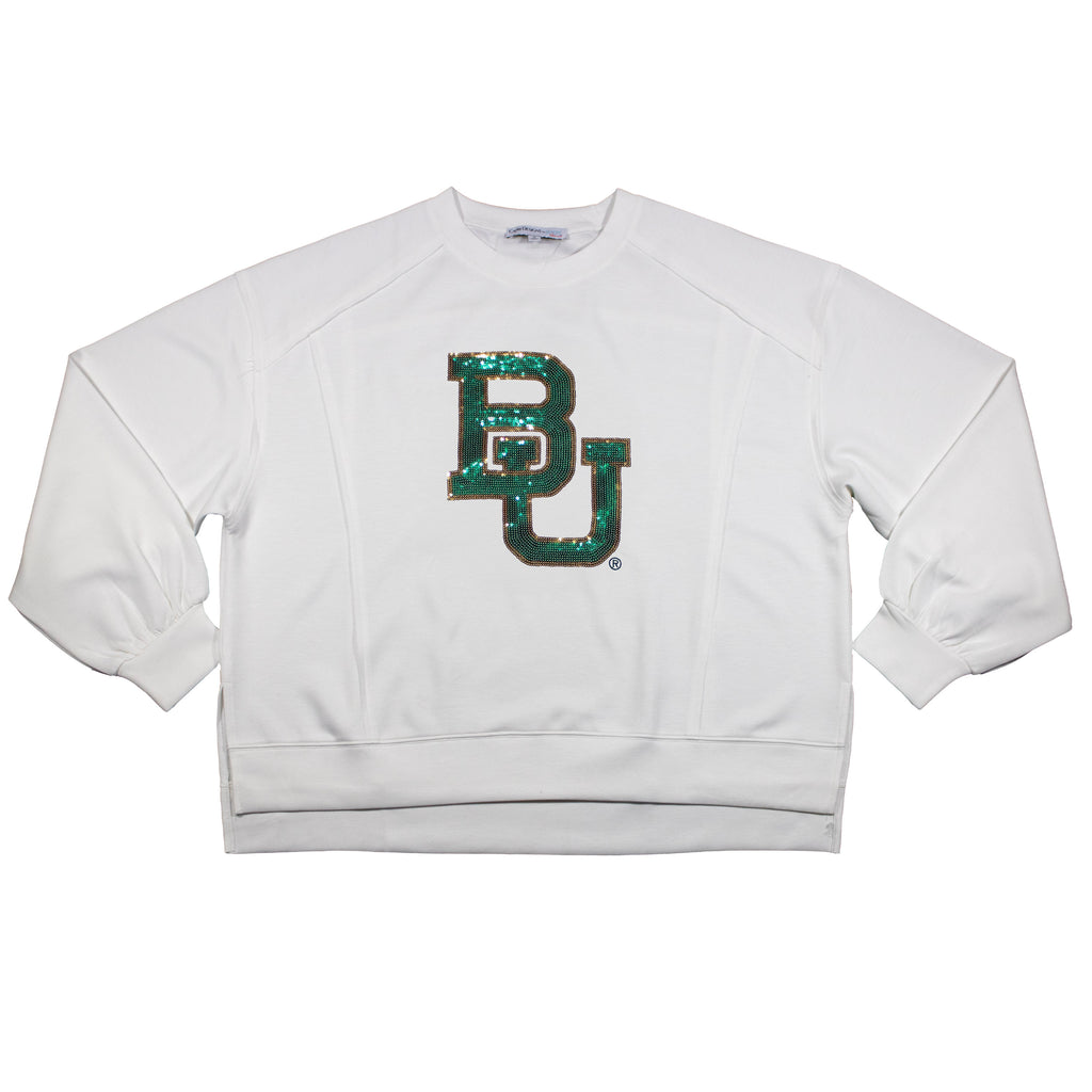 Long Sleeve Sequin Tee - Baylor University