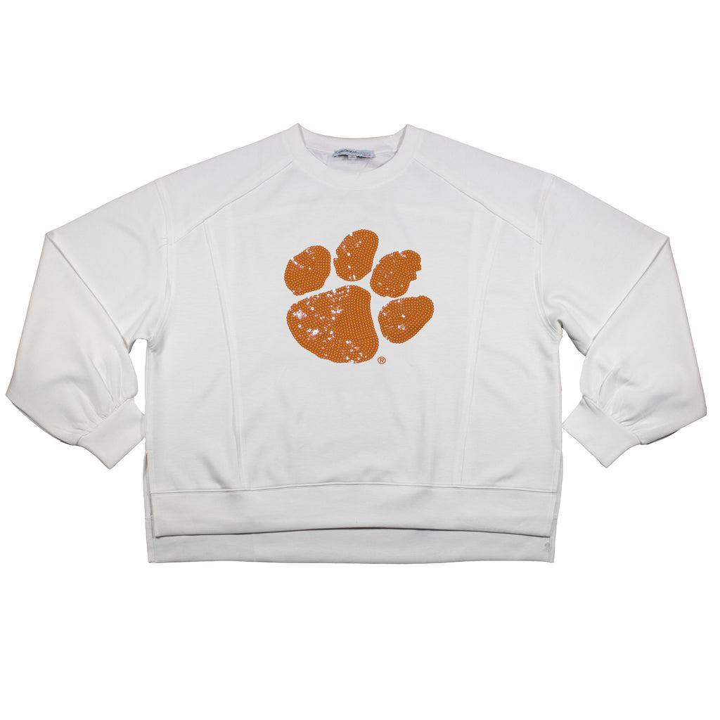 Long Sleeve Sequin Tee - Clemson University