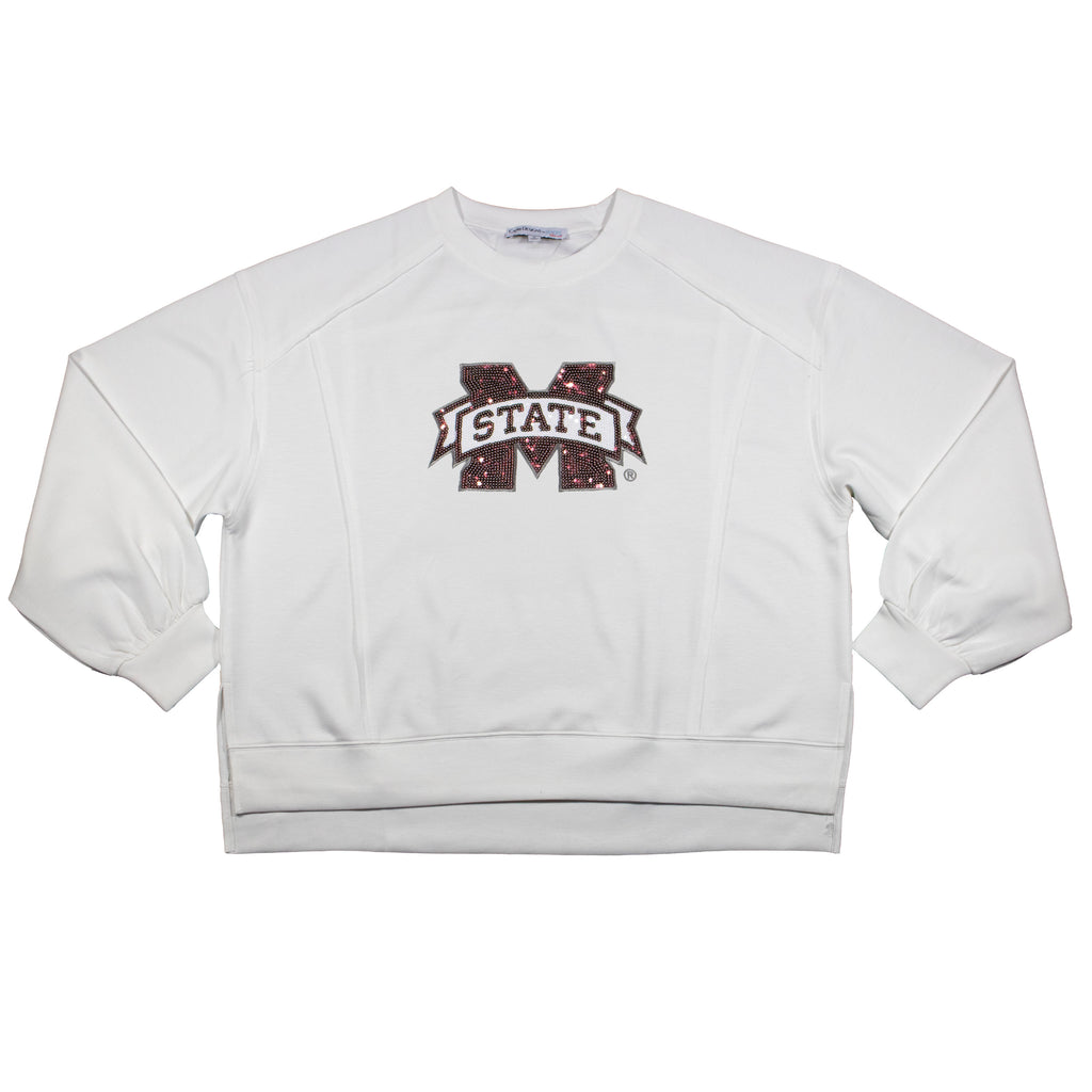 Long Sleeve Sequin Tee - Mississippi State University