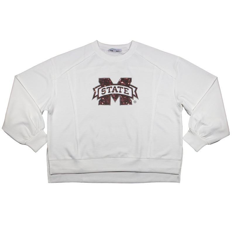 Long Sleeve Sequin Tee - Mississippi State University