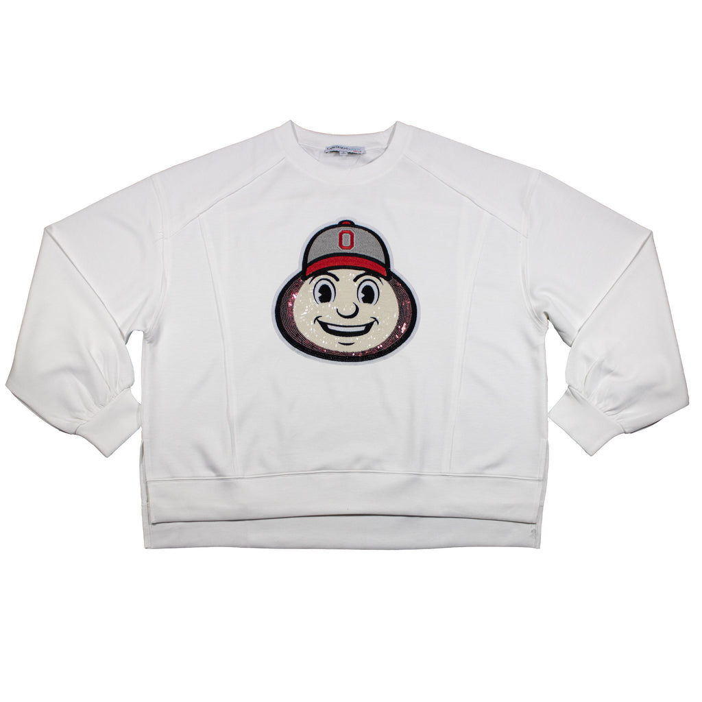 Long Sleeve Sequin Tee - The Ohio State University