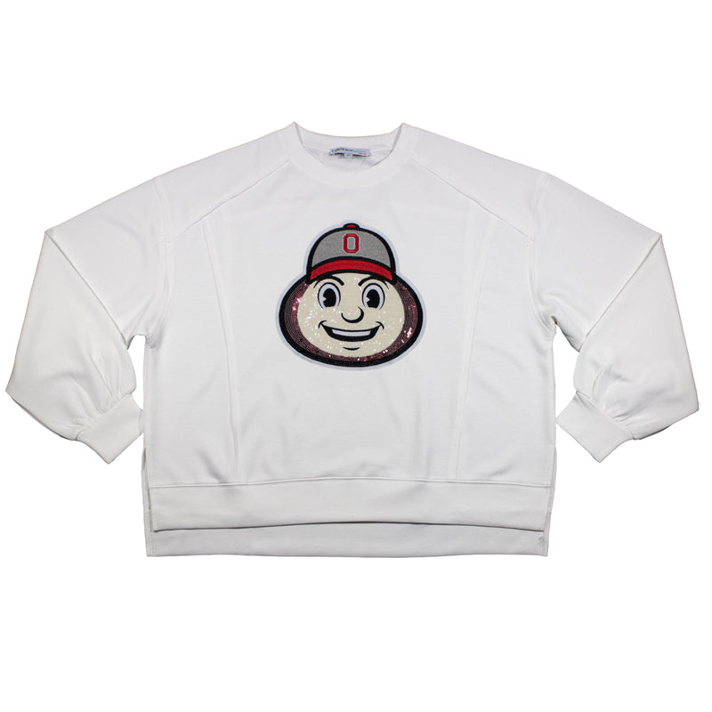 Long Sleeve Sequin Tee - The Ohio State University