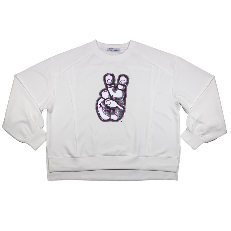 Long Sleeve Sequin Tee - Texas Christian University