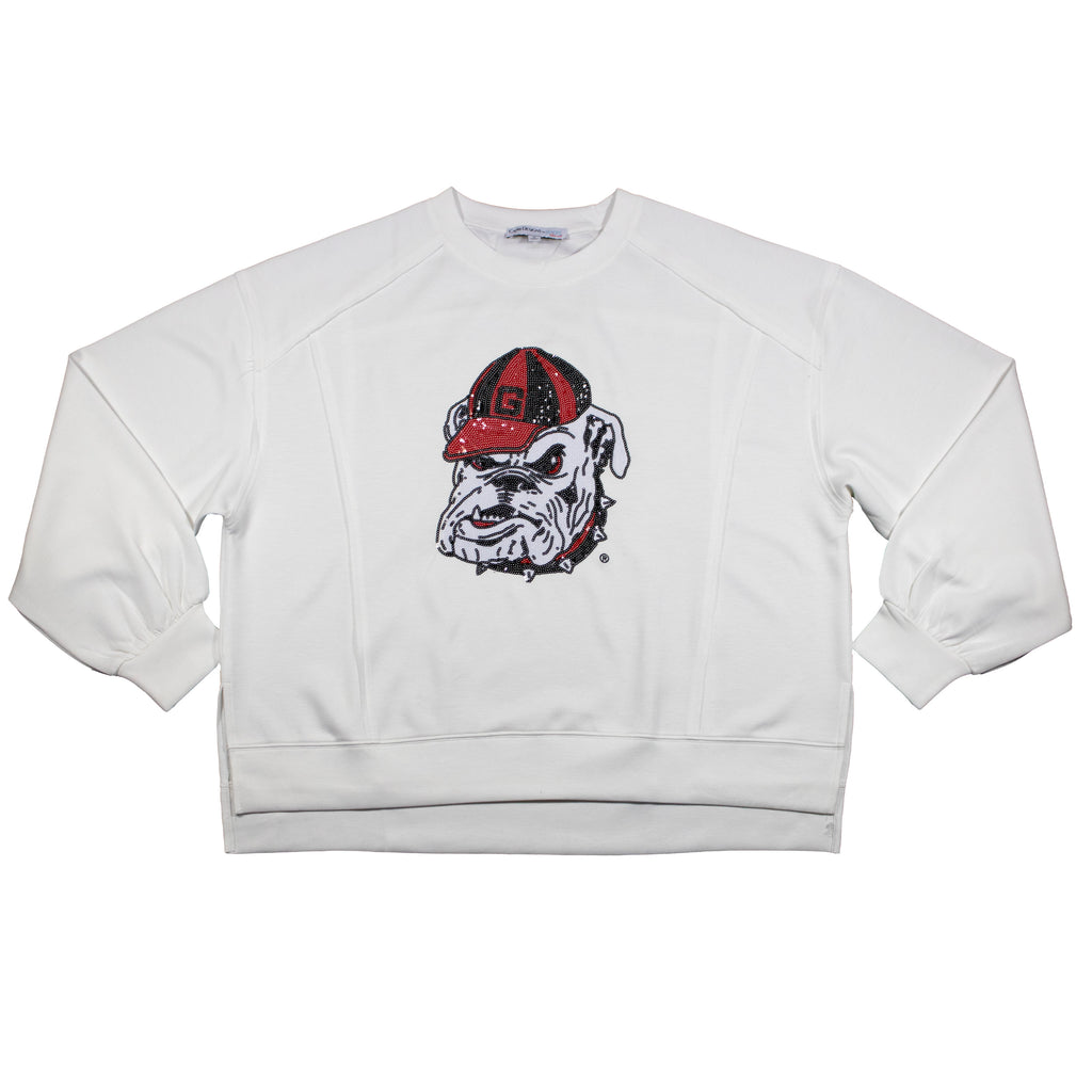 Long Sleeve Sequin Tee - University Of Georgia