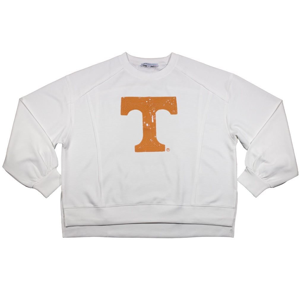 Long Sleeve Sequin Tee - University Of Tennessee