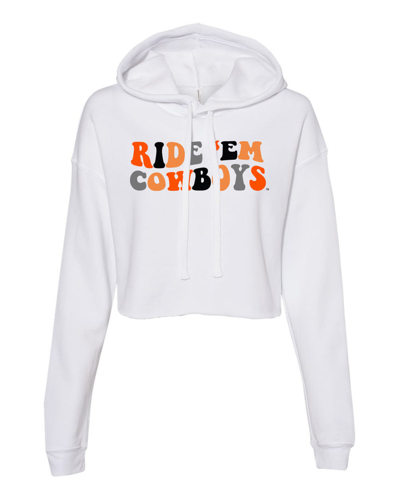 Groovy Crop Hoodie- Oklahoma State University