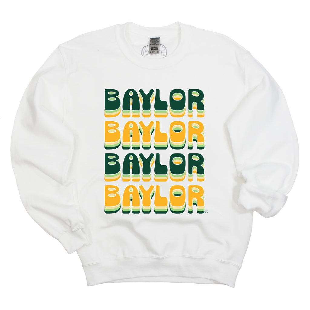 Retro Bowl Crewneck- Baylor University