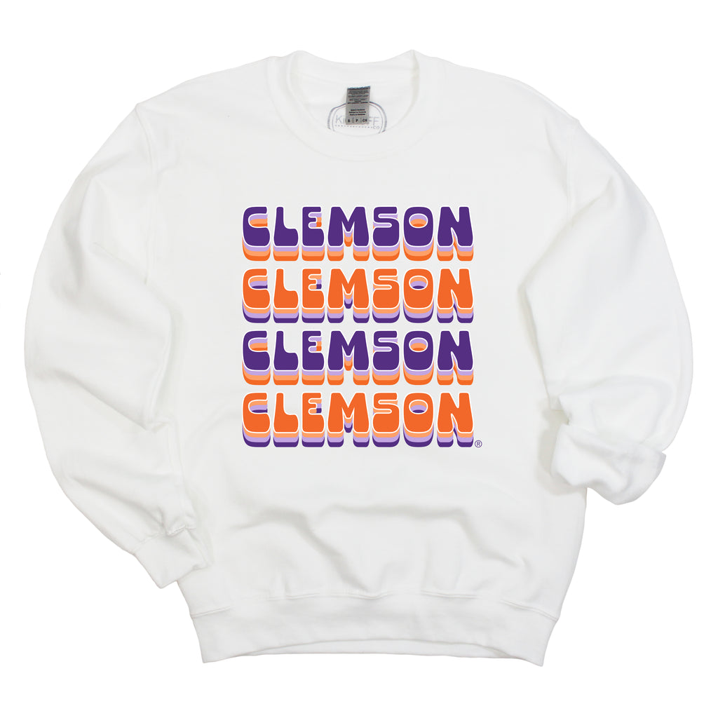 Retro Bowl Crewneck- Clemson University