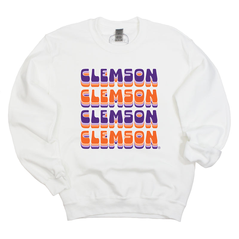 Retro Bowl Crewneck- Clemson University