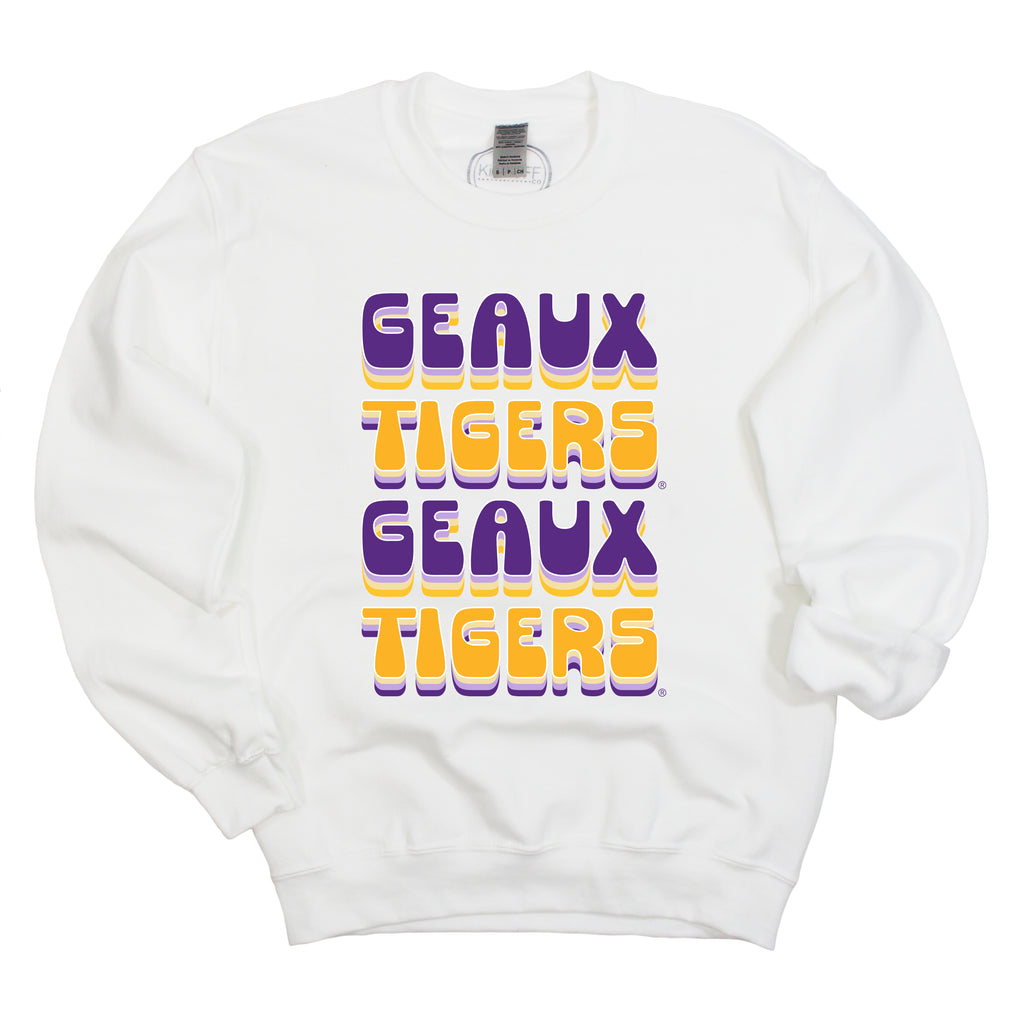 Retro Bowl Crewneck- Louisiana State University