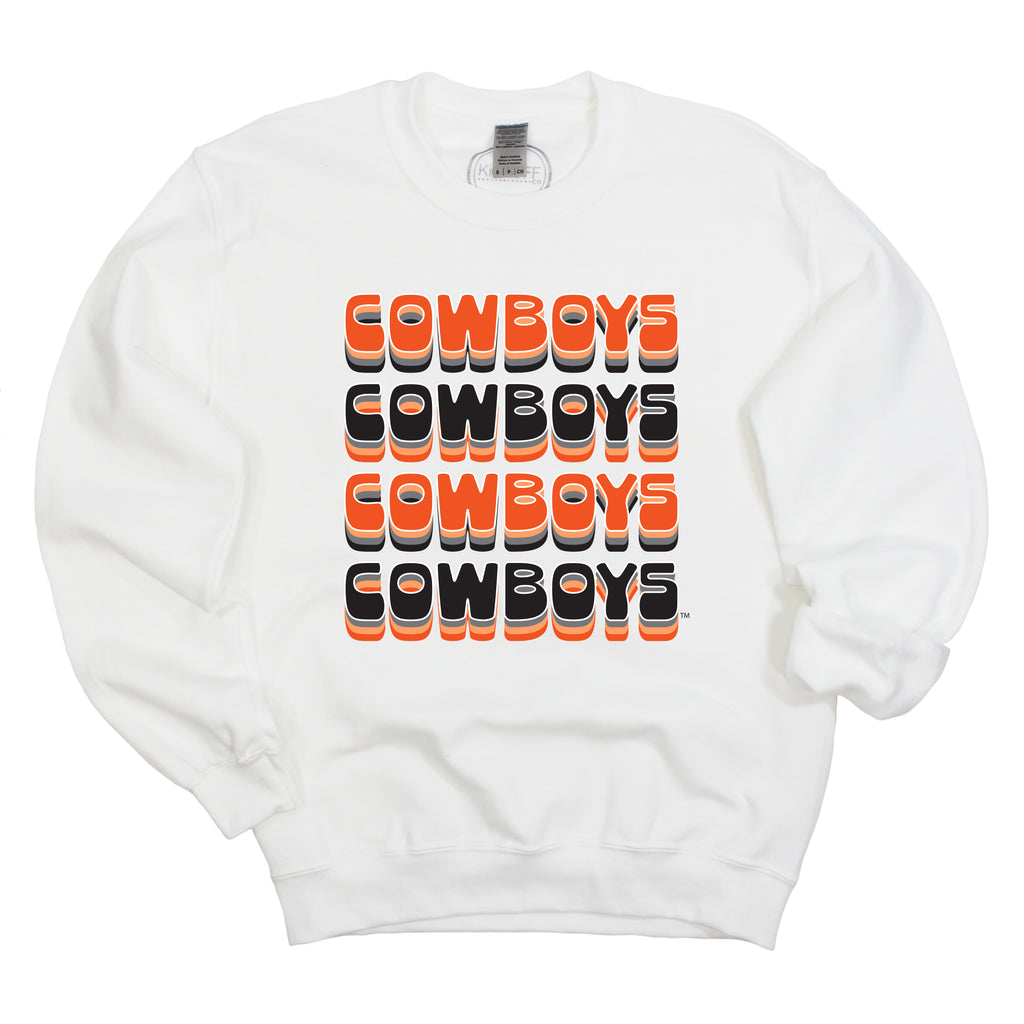 Retro Bowl Crewneck- Oklahoma State University