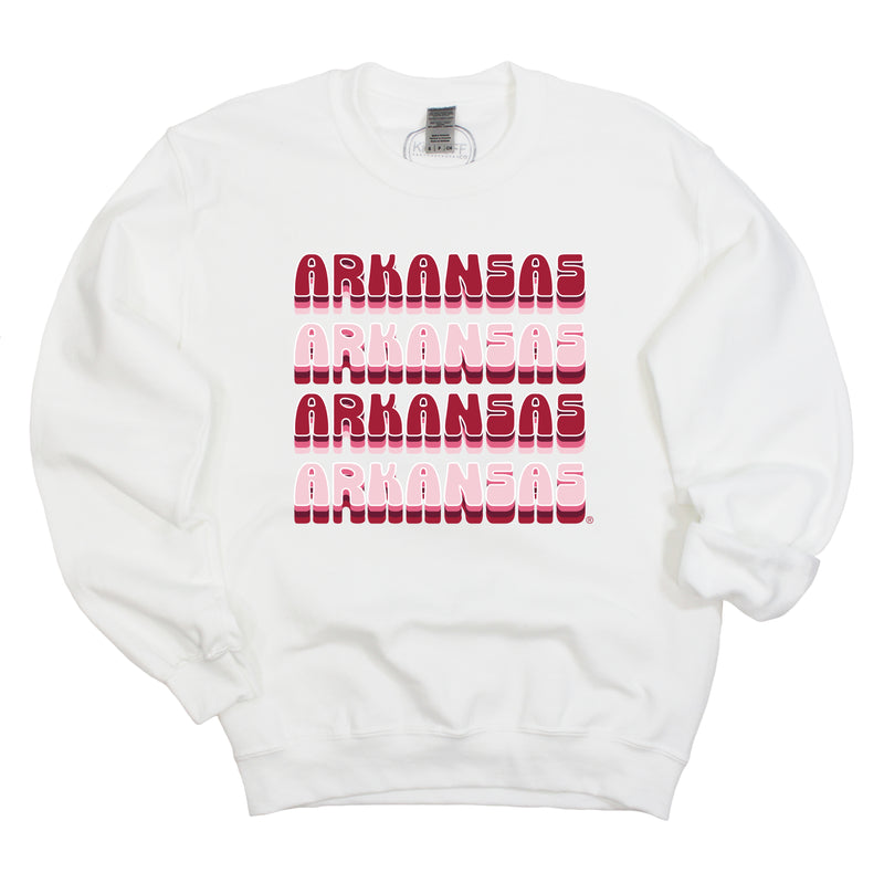 Retro Bowl Crewneck- University of Arkansas