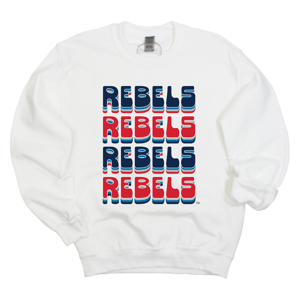 Retro Bowl Crewneck- University of Mississippi