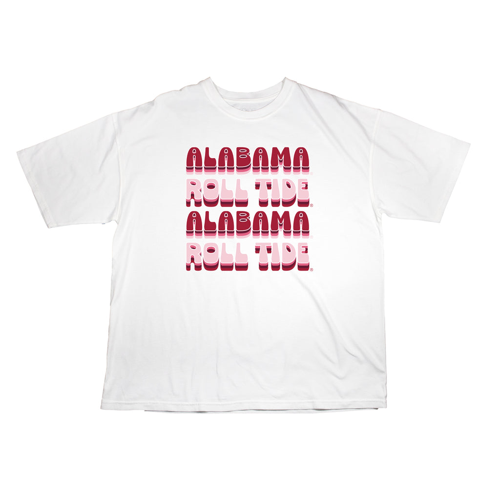 Retro Bowl Oversize Tee- University of Alabama