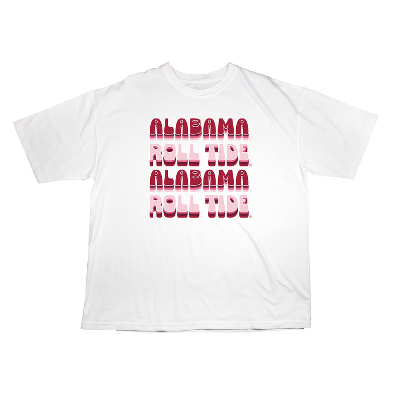 Retro Bowl Oversize Tee- University of Alabama