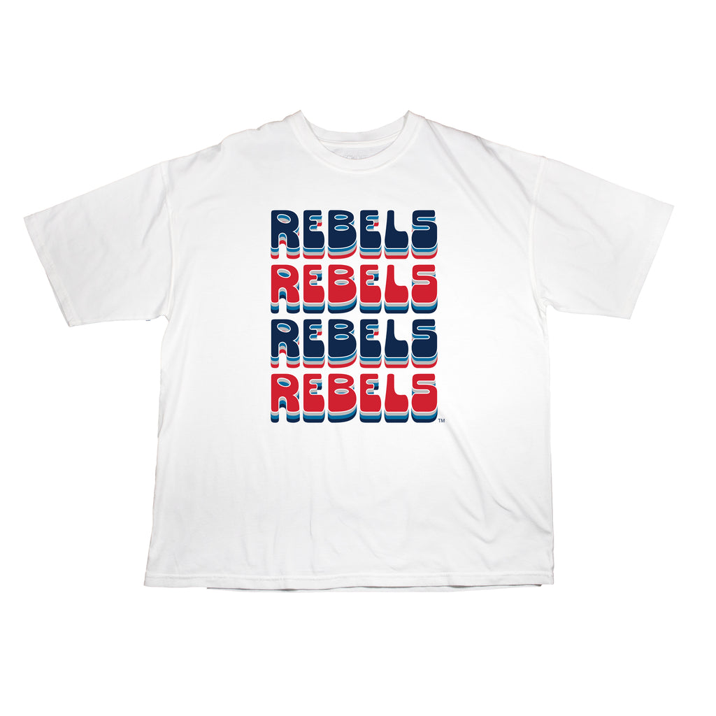 Retro Bowl Oversize Tee- University of Mississippi