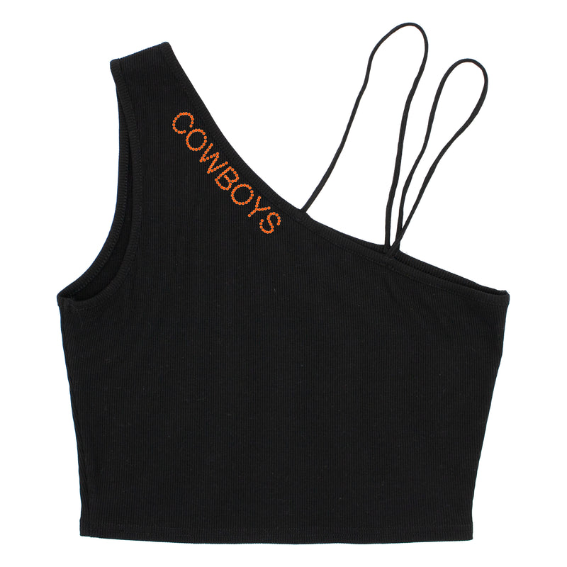 Rhinestone Team Crop Tank- Oklahoma State University