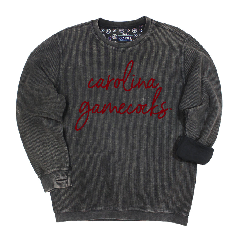 Barcelony Corded Crew- University of South Carolina (Black)