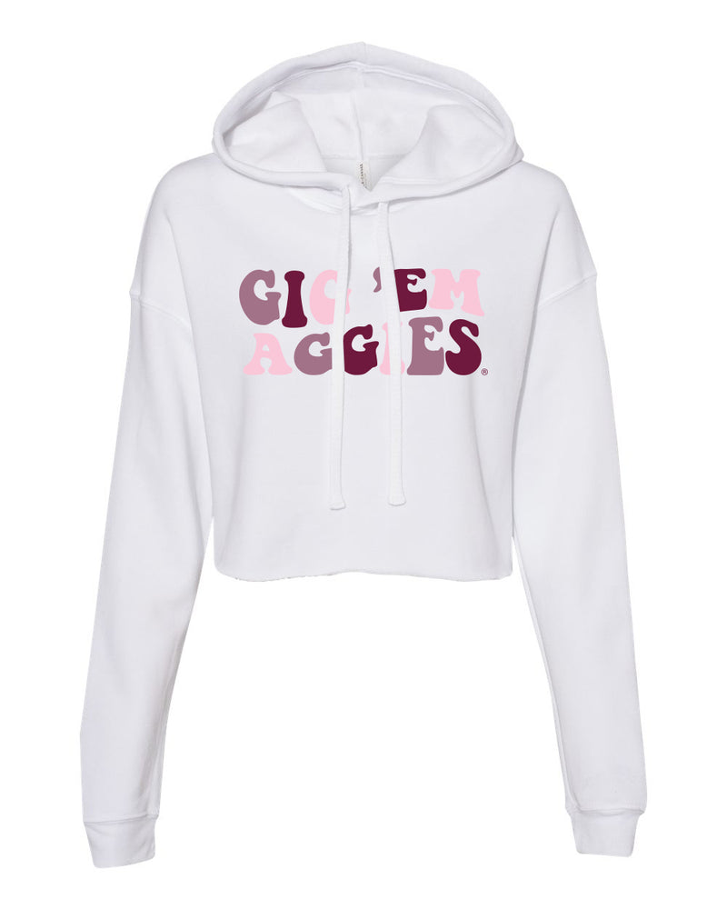 Groovy Crop Hoodie- Texas A&M