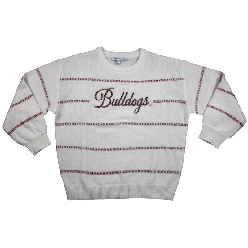 Threaded Script Sweater- Mississippi State University
