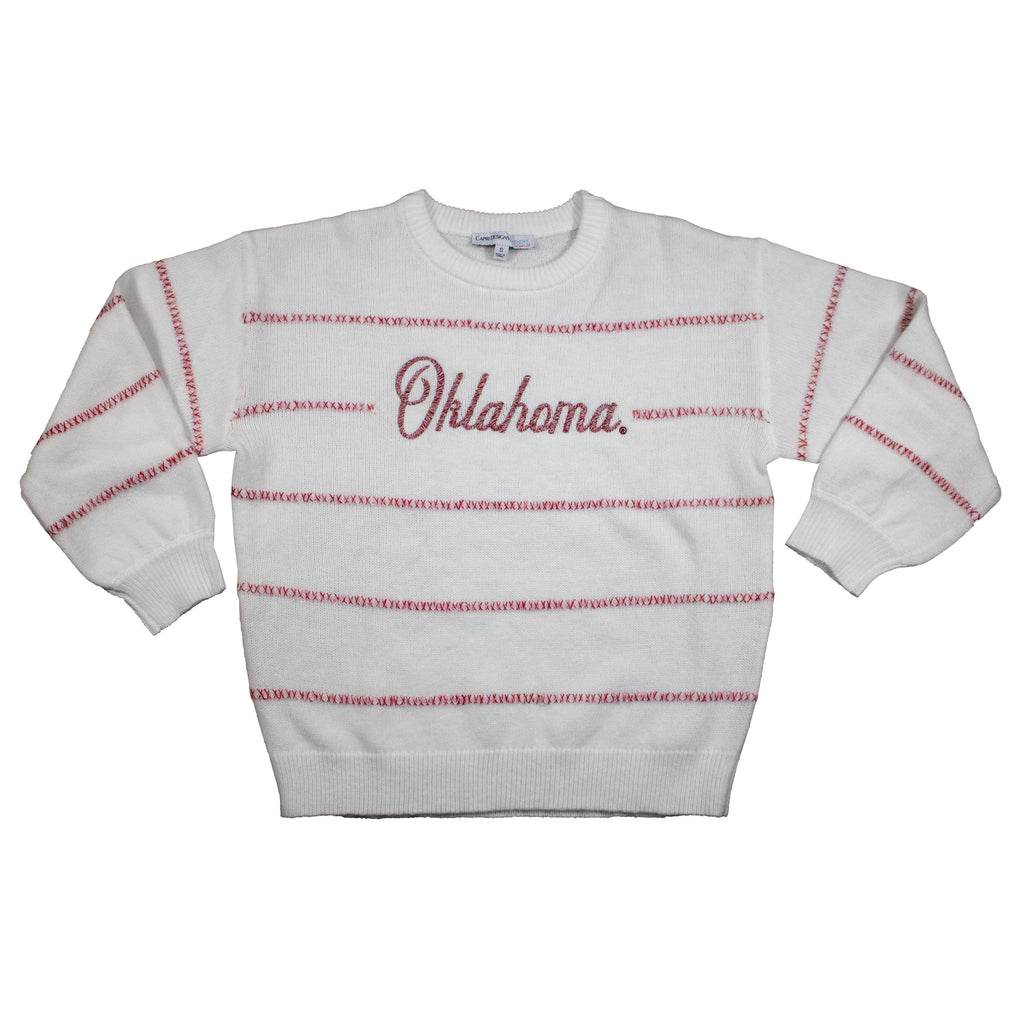 Threaded Script Sweater- University of Oklahoma