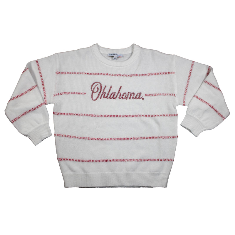Threaded Script Sweater- University of Oklahoma