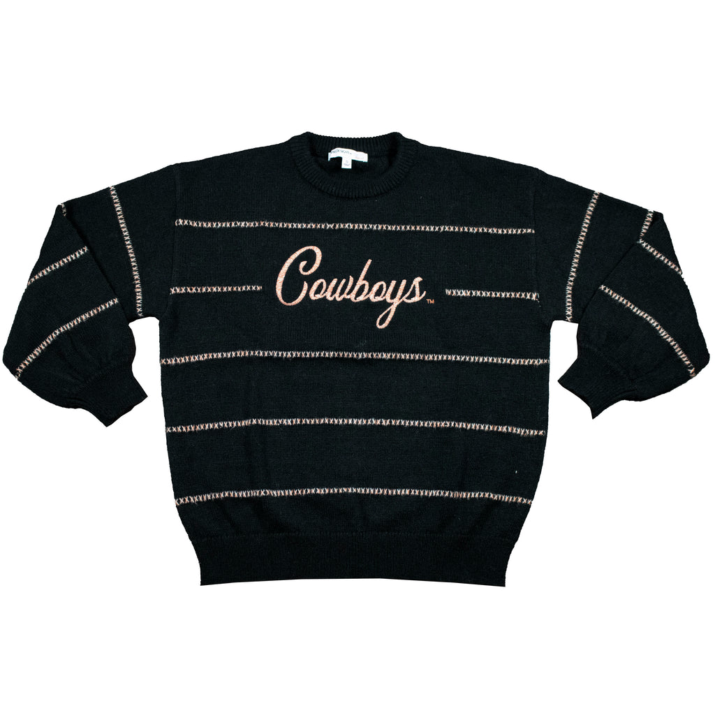 Threaded Script Sweater- Oklahoma State University
