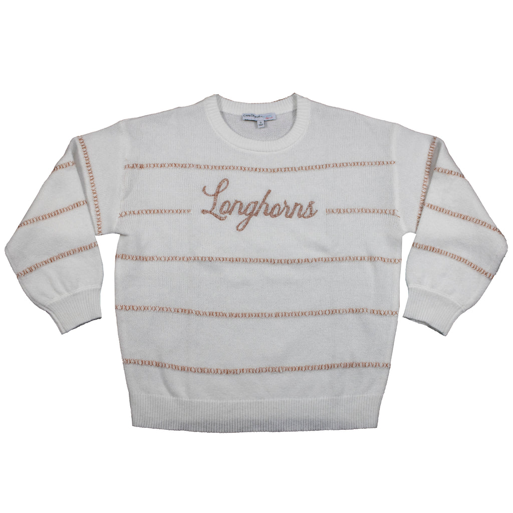 Threaded Script Sweater- University of Texas
