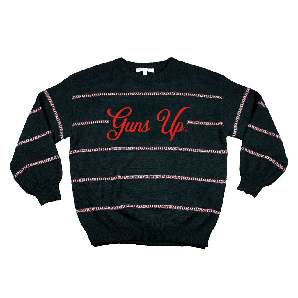 Threaded Script Sweater- Texas Tech