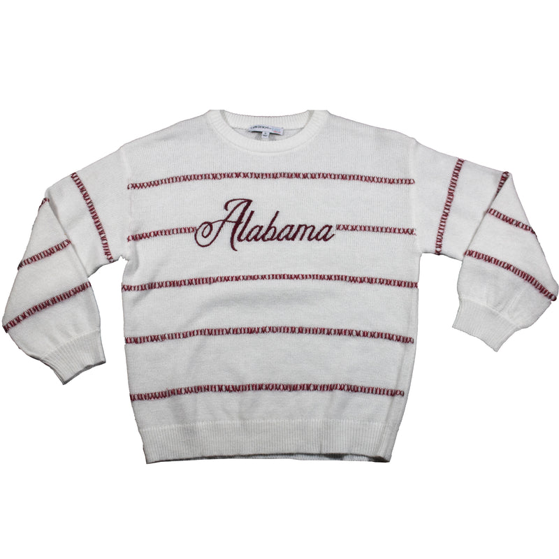 Threaded Script Sweater- University of Alabama