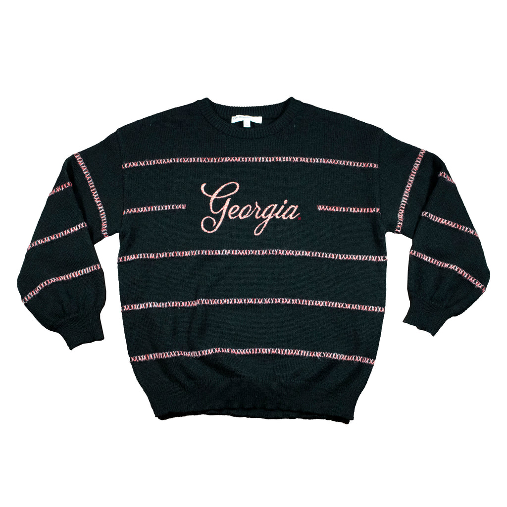 Threaded Script Sweater- University of Georgia