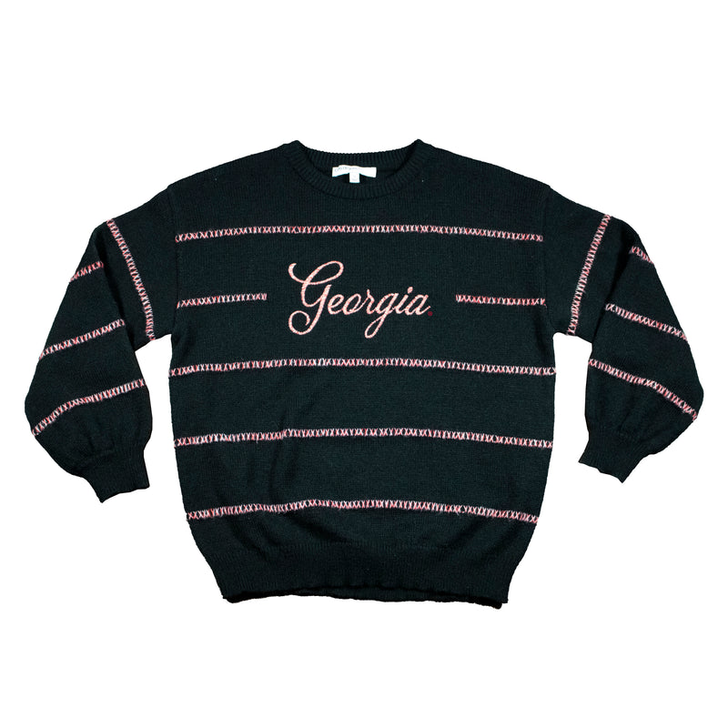 Threaded Script Sweater- University of Georgia