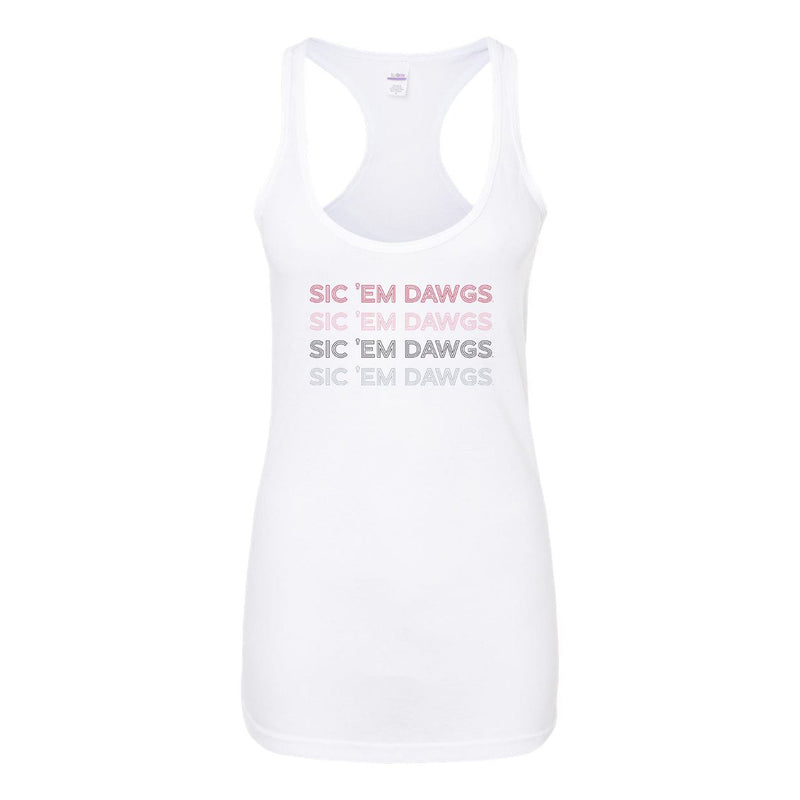 University of Georgia Neon Nights Women's Racerback Tank Top in White