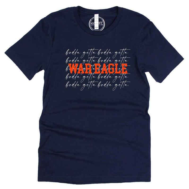 Auburn University College Script Short Sleeve T-shirt in Navy