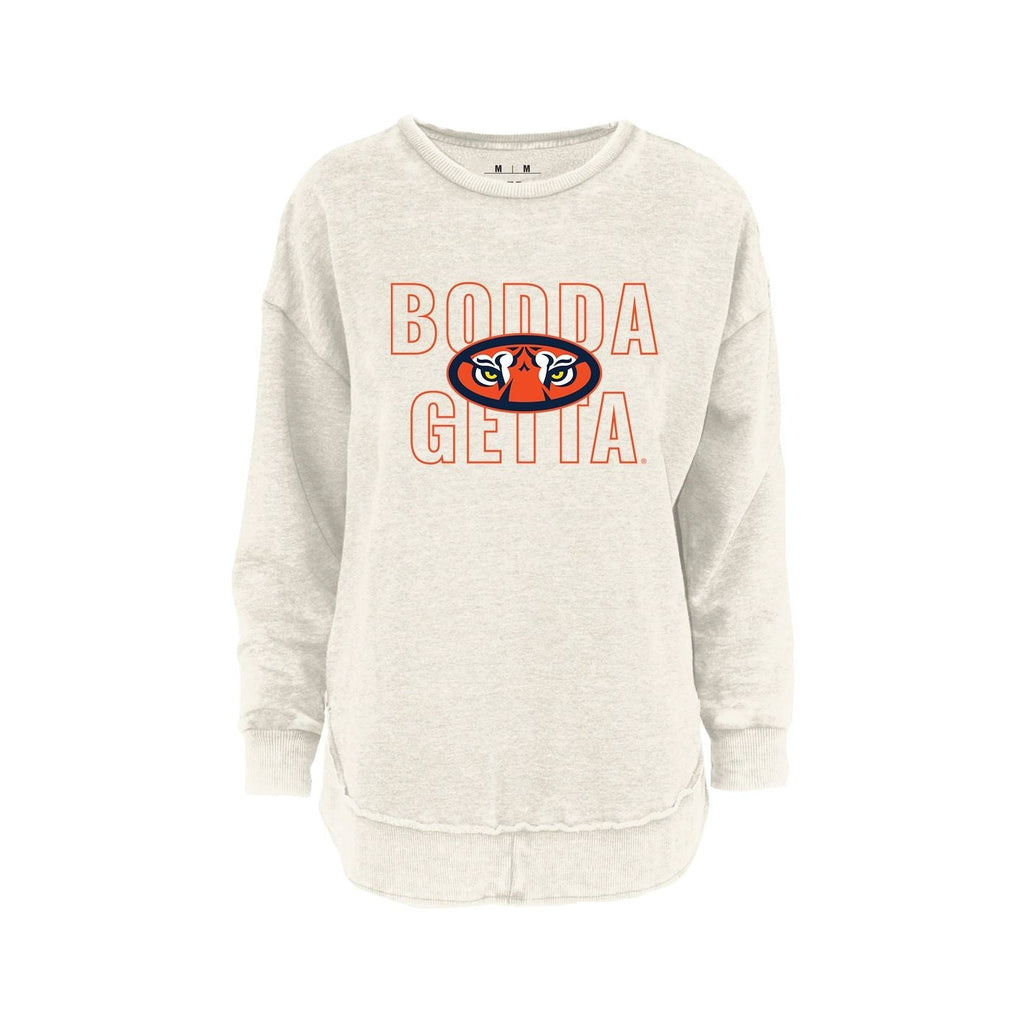 Auburn University - Outline Poncho Fleece Crew in Ivory